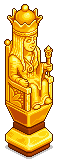 Golden Queen Chess Piece