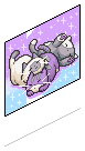 Purple Kawaii Cat Print