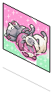Pink Kawaii Cat Print
