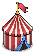 Red Circus Tent (non crackable)