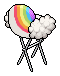 Rainbow Cloud Stool