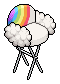 Rainbow Cloud Stool