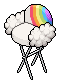 Rainbow Cloud Stool