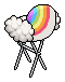 Rainbow Cloud Stool