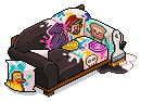 Graffitied Club Sofa