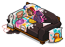 Graffitied Club Sofa