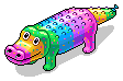 Rainbow Gator Inflatable