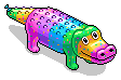 Rainbow Gator Inflatable