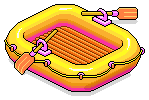 Hot Orange Paddle Boat