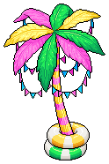 Neon Palm Decor