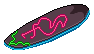 Neon Flamingo Surfboard
