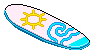 Neon Sun Surfboard