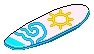 Neon Sun Surfboard