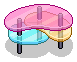 HC Coloured Glass Table