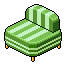HC Striped Loveseat
