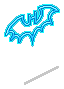 Blue Bat Sticker