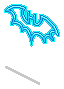 Blue Bat Sticker