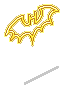 Yellow Bat Sticker