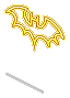 Yellow Bat Sticker