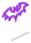 Purple Bat Sticker