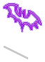 Purple Bat Sticker