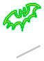 Green Bat Sticker