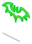 Green Bat Sticker