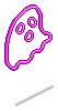 Pink Ghost Sticker