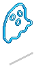 Blue Ghost Sticker