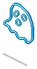 Blue Ghost Sticker