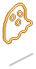 Yellow Ghost Sticker