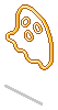 Yellow Ghost Sticker
