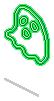 Green Ghost Sticker