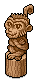 Wooden Monkey Statuette