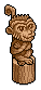 Wooden Monkey Statuette