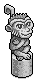 Stone Monkey Statuette