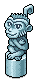 Silver Monkey Statuette
