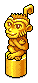 Gold Monkey Statuette