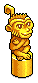 Gold Monkey Statuette