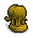 Miniature Gold Elephant Statue