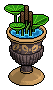 Brass Water Lily Pot