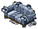 Fake Fur Raccoon Sofa
