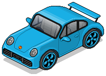 Blue Sports Car