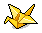 Yellow Origami Crane