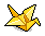 Yellow Origami Crane