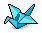 Blue Origami Crane