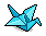Blue Origami Crane