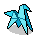 Blue Origami Horse