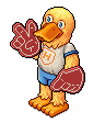 University Duck Mascot