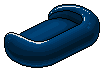 Dark Blue Pod Sofa